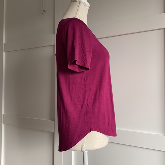 Chaser - Foxy CrissCross Back Merlot Colour T-shirt - Picture 2 of 5